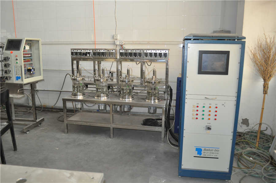 BLBIO-5GC-4-C   5升四联离位灭菌磁力搅拌玻璃发酵罐（立式控制器）